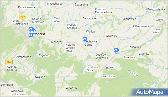 mapa Kolonia Pęcławska, Kolonia Pęcławska na mapie Targeo