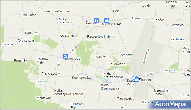 mapa Kotłowacz, Kotłowacz na mapie Targeo