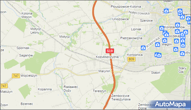 mapa Kozubszczyzna, Kozubszczyzna na mapie Targeo