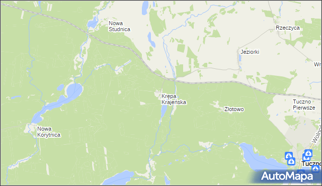 mapa Krępa Krajeńska, Krępa Krajeńska na mapie Targeo