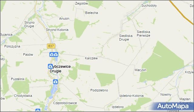 mapa Ksawerówka, Ksawerówka na mapie Targeo