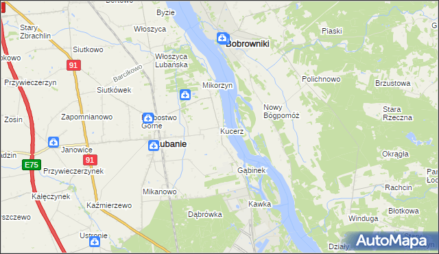 mapa Kucerz, Kucerz na mapie Targeo