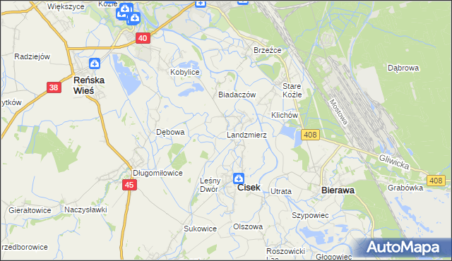 mapa Landzmierz, Landzmierz na mapie Targeo