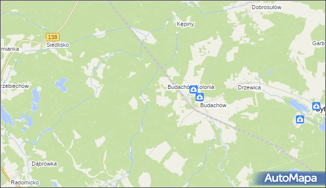 mapa Łasiczyn, Łasiczyn na mapie Targeo