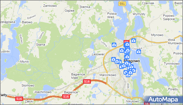 mapa Lasowiec, Lasowiec na mapie Targeo