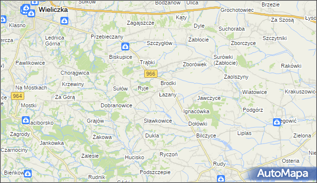 mapa Łazany, Łazany na mapie Targeo