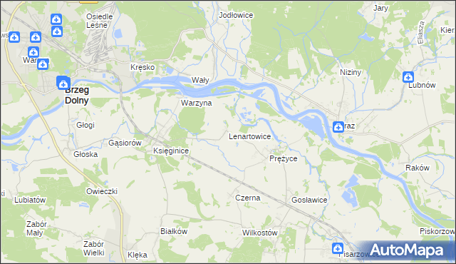 mapa Lenartowice gmina Miękinia, Lenartowice gmina Miękinia na mapie Targeo