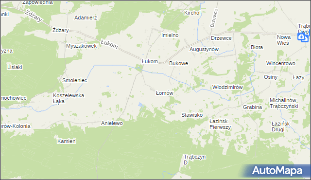 mapa Łomów, Łomów na mapie Targeo