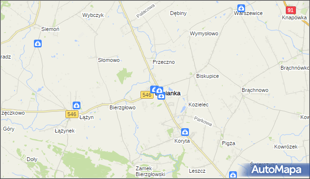 mapa Łubianka powiat toruński, Łubianka powiat toruński na mapie Targeo
