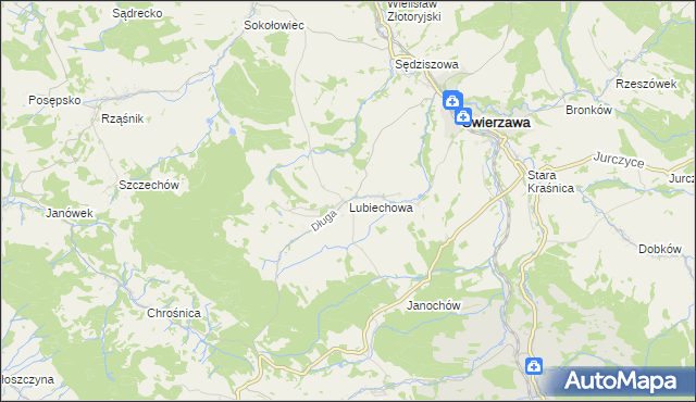 mapa Lubiechowa, Lubiechowa na mapie Targeo