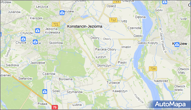 mapa Łyczyn gmina Konstancin-Jeziorna, Łyczyn gmina Konstancin-Jeziorna na mapie Targeo