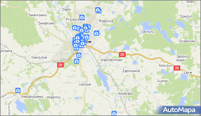 mapa Mądrzechowo, Mądrzechowo na mapie Targeo