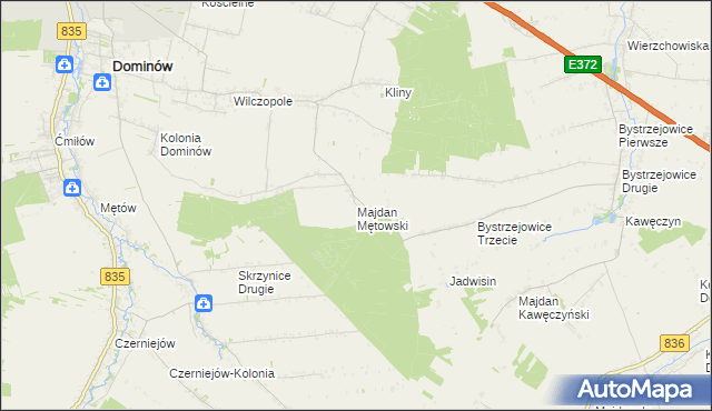 mapa Majdan Mętowski, Majdan Mętowski na mapie Targeo