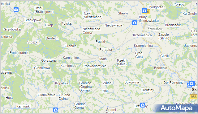 mapa Mała, Mała na mapie Targeo