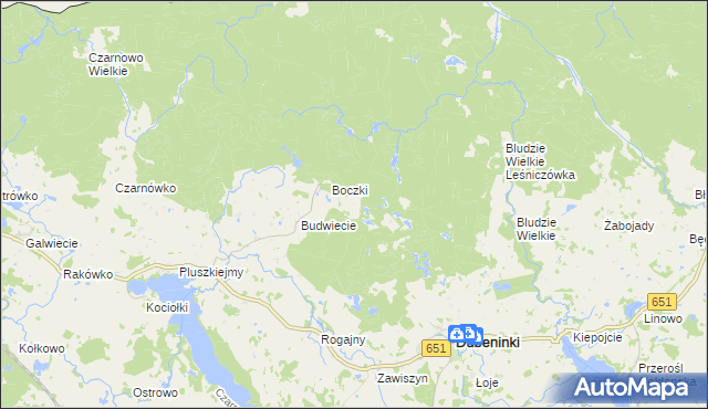 mapa Markowo gmina Dubeninki, Markowo gmina Dubeninki na mapie Targeo