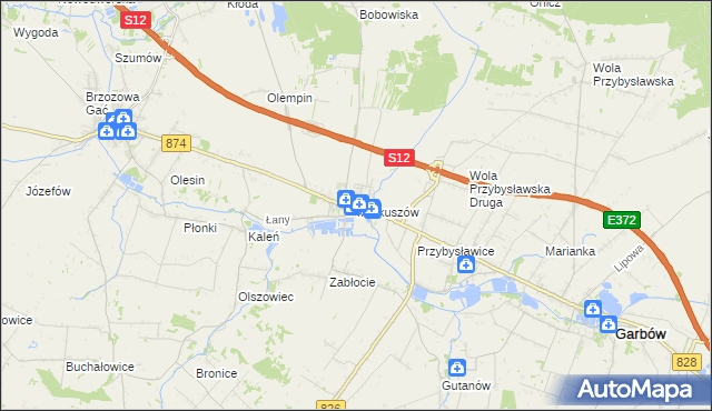 mapa Markuszów, Markuszów na mapie Targeo