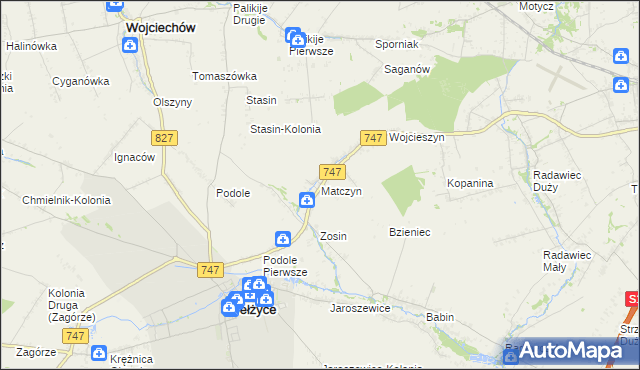 mapa Matczyn, Matczyn na mapie Targeo