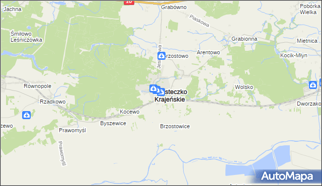 mapa Miasteczko Krajeńskie, Miasteczko Krajeńskie na mapie Targeo