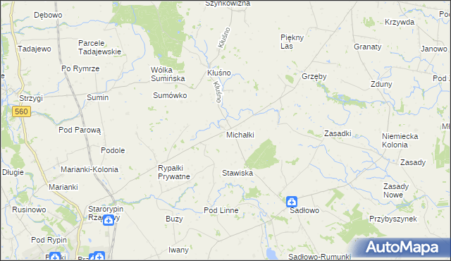 mapa Michałki gmina Świedziebnia, Michałki gmina Świedziebnia na mapie Targeo