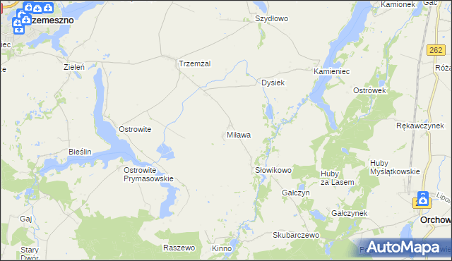 mapa Miława, Miława na mapie Targeo