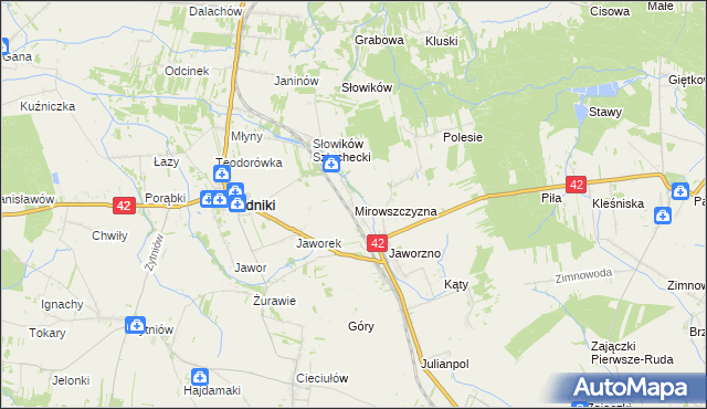 mapa Mirowszczyzna, Mirowszczyzna na mapie Targeo