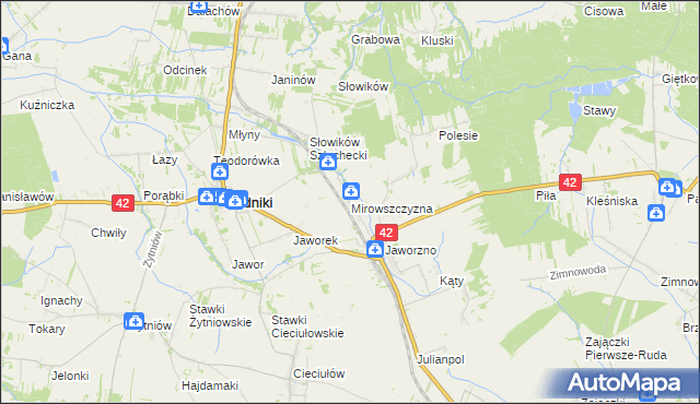 mapa Mirowszczyzna, Mirowszczyzna na mapie Targeo