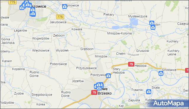 mapa Mniszów, Mniszów na mapie Targeo