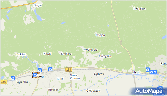 mapa Modropole, Modropole na mapie Targeo