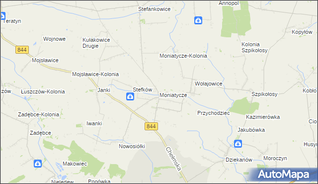 mapa Moniatycze, Moniatycze na mapie Targeo