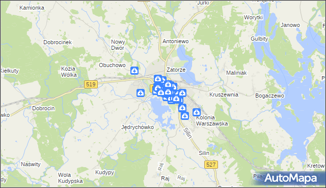 mapa Morąg, Morąg na mapie Targeo