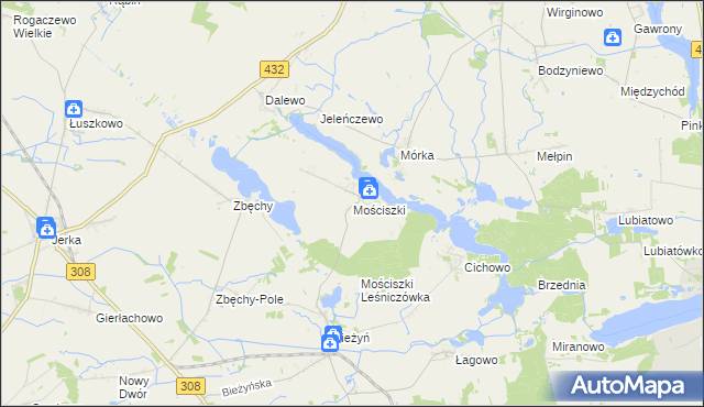 mapa Mościszki, Mościszki na mapie Targeo