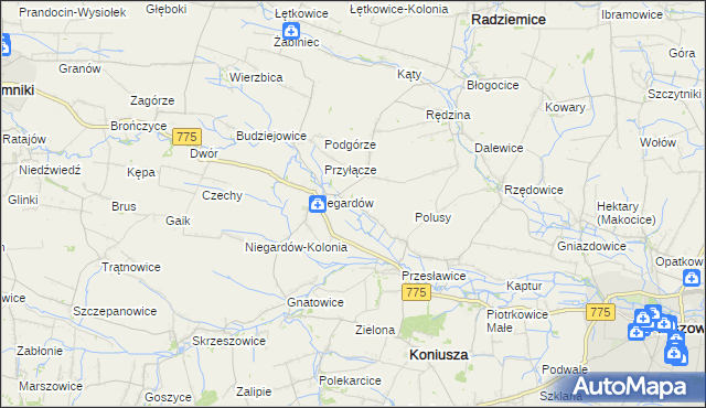 mapa Muniaczkowice, Muniaczkowice na mapie Targeo