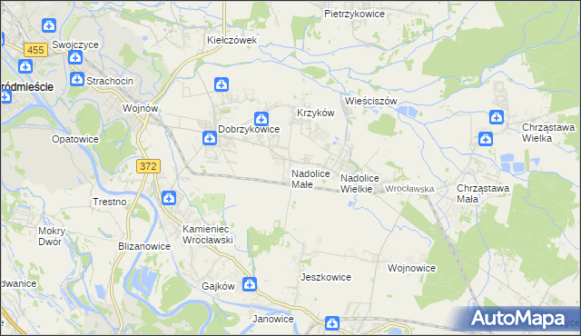 mapa Nadolice Małe, Nadolice Małe na mapie Targeo