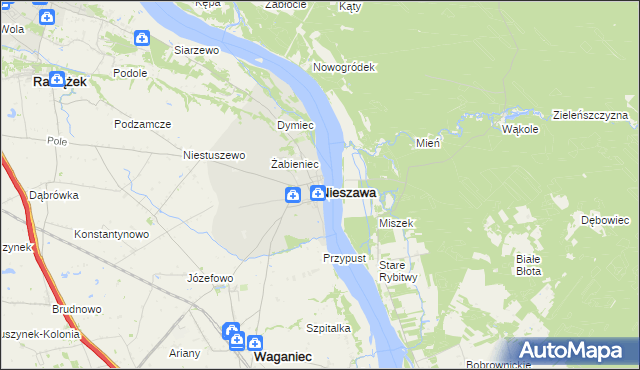 mapa Nieszawa powiat aleksandrowski, Nieszawa powiat aleksandrowski na mapie Targeo