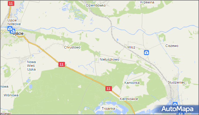 mapa Nietuszkowo, Nietuszkowo na mapie Targeo