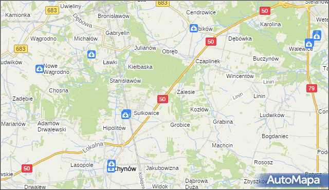 mapa Nowe Grobice, Nowe Grobice na mapie Targeo