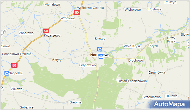mapa Nowe Naruszewo, Nowe Naruszewo na mapie Targeo