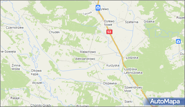 mapa Obierwia, Obierwia na mapie Targeo