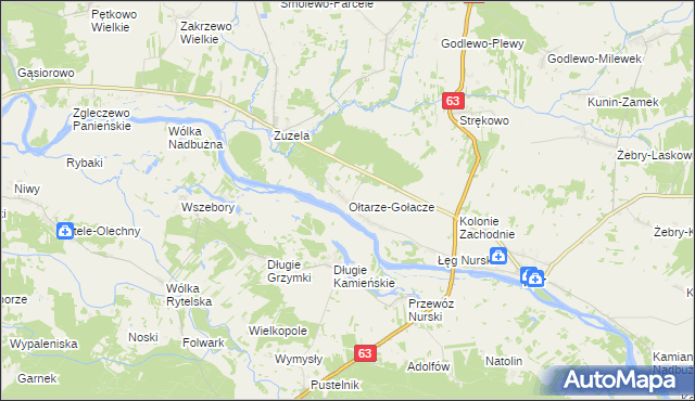 mapa Ołtarze-Gołacze, Ołtarze-Gołacze na mapie Targeo