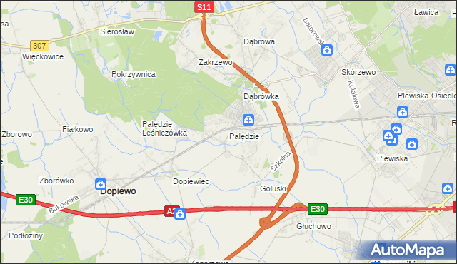 mapa Palędzie, Palędzie na mapie Targeo