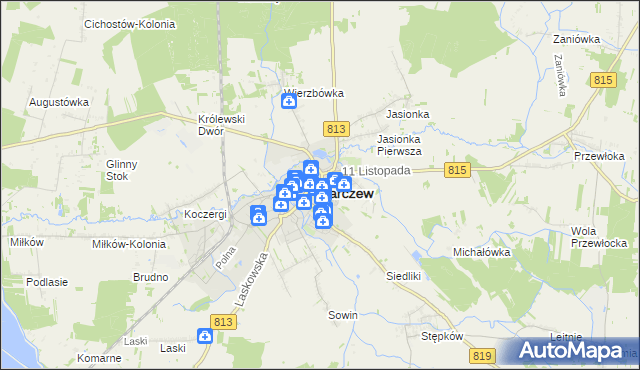 mapa Parczew, Parczew na mapie Targeo