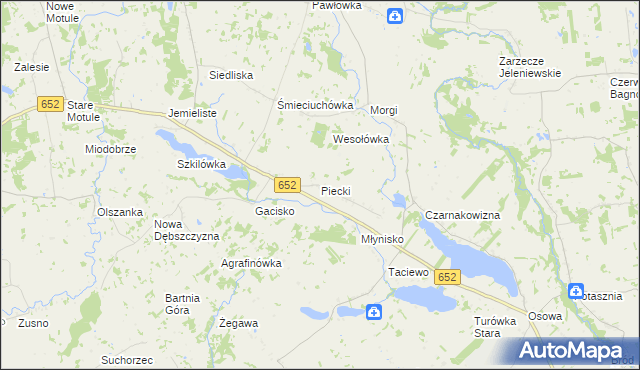 mapa Piecki gmina Filipów, Piecki gmina Filipów na mapie Targeo