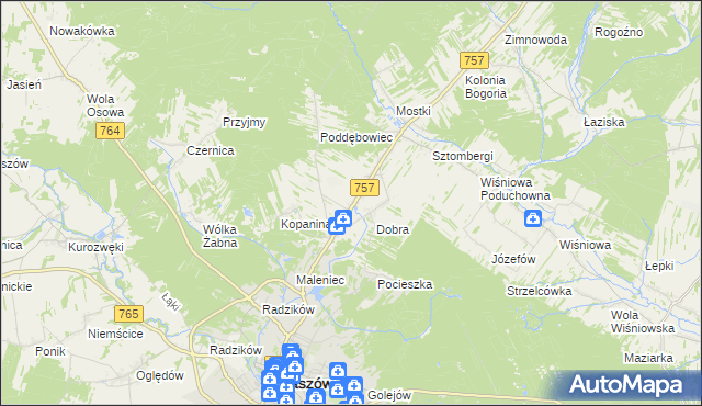 mapa Podmaleniec, Podmaleniec na mapie Targeo