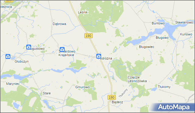 mapa Podróżna, Podróżna na mapie Targeo