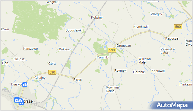 mapa Pomnik, Pomnik na mapie Targeo