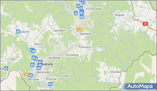 mapa Powroźnik, Powroźnik na mapie Targeo