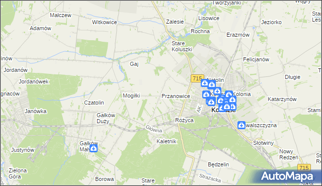 mapa Przanowice, Przanowice na mapie Targeo