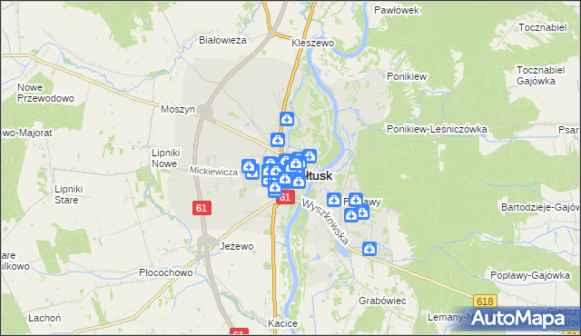 mapa Pułtusk, Pułtusk na mapie Targeo