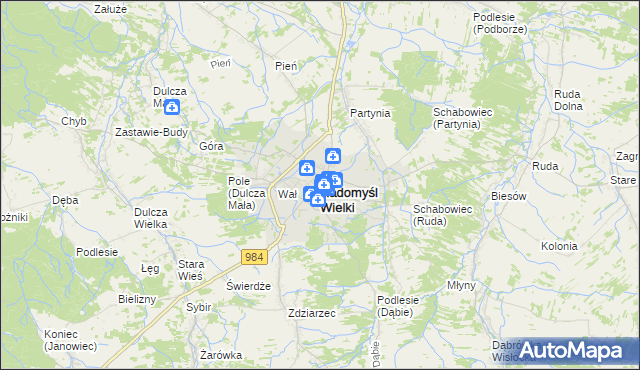mapa Radomyśl Wielki, Radomyśl Wielki na mapie Targeo