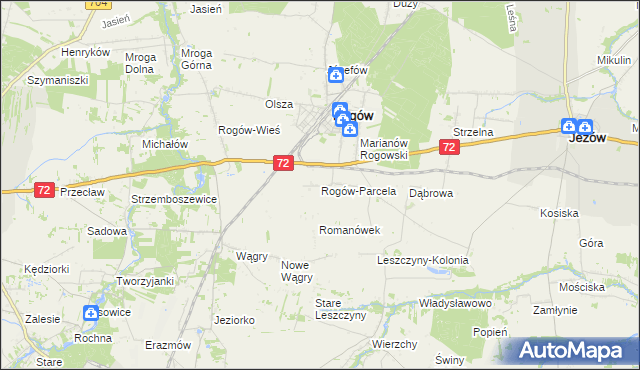 mapa Rogów-Parcela, Rogów-Parcela na mapie Targeo